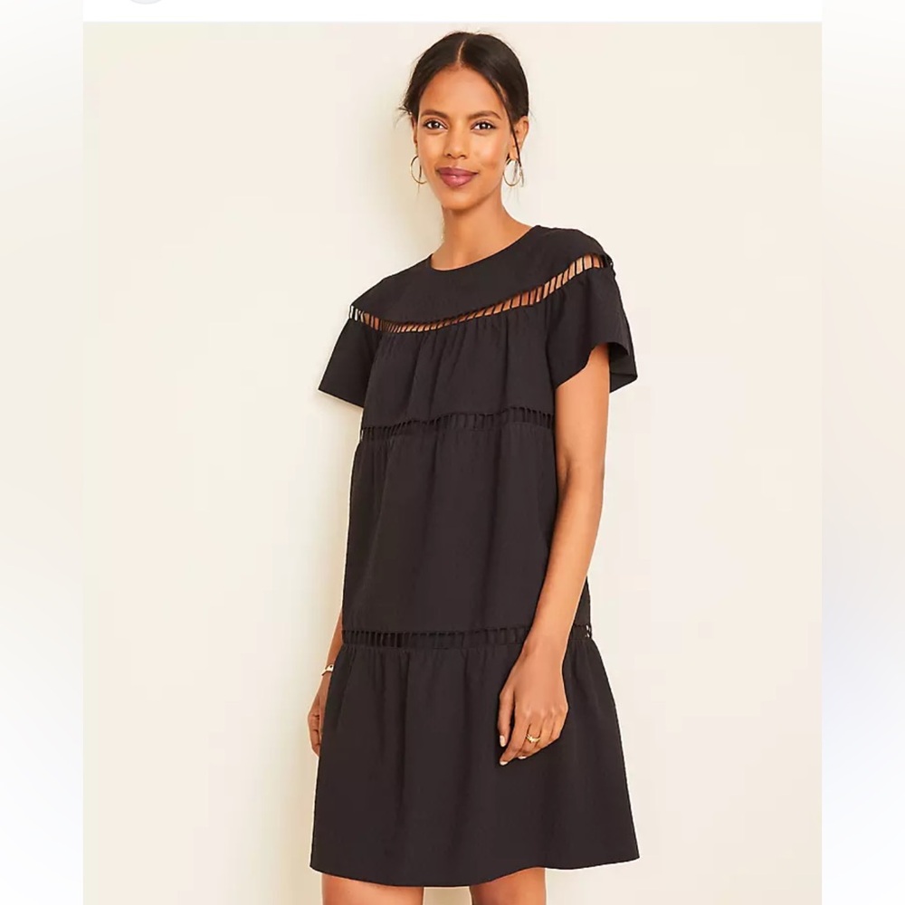 Ann Taylor Dotted Cutout Pocket Dress